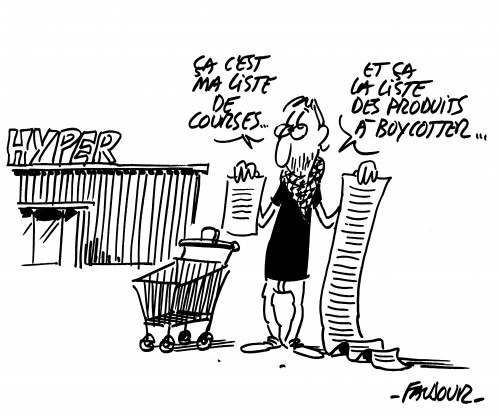 boycott liste courses faujour